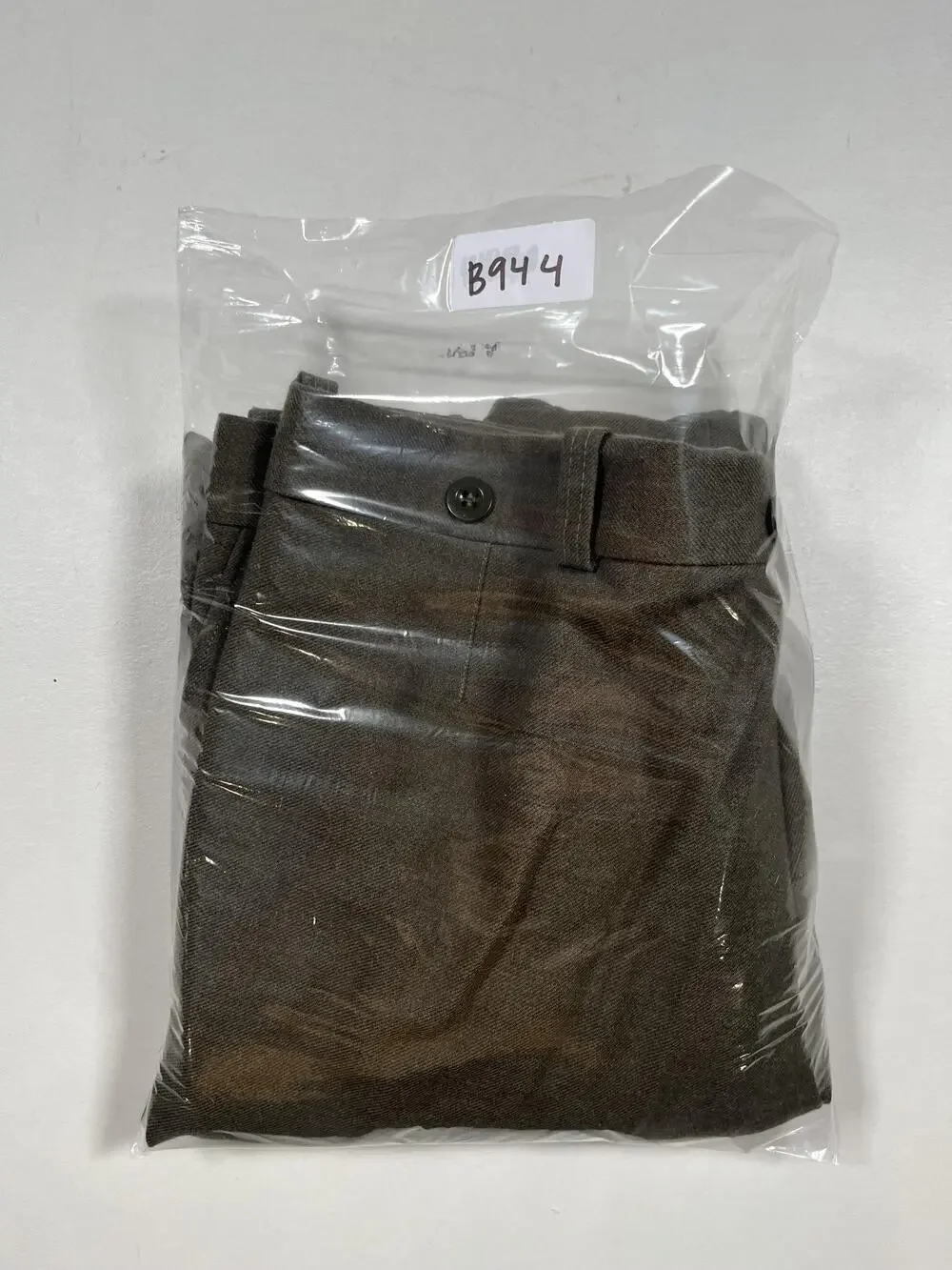 Vintage ABL Pants Mens Green Wool Dress Army Uniform Belgium 1976 Winter Read